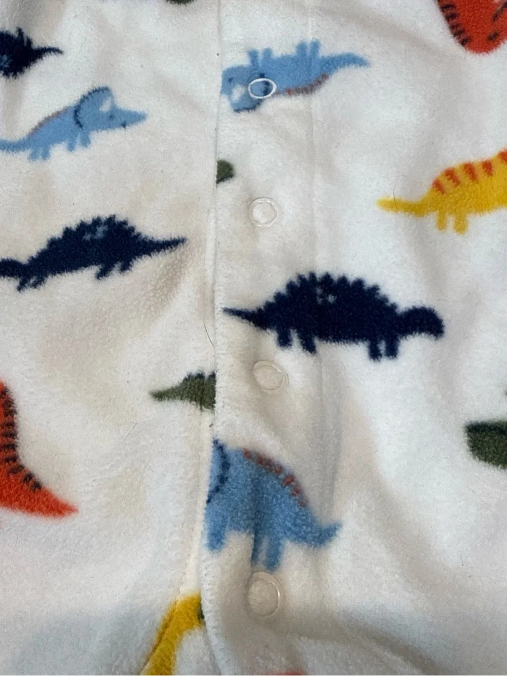 Lot of 2 Fleece Baby Sleepers Zip Up Snap Footies Warm 3M lions and dinos boy